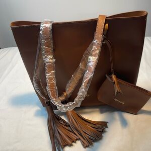 Joy & Iman Brown/Tan Shoulder Bag